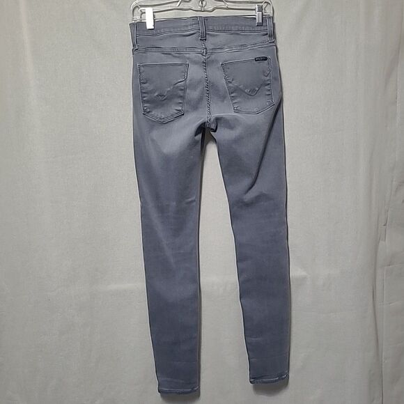 Hudson Women's Nico Mid Rise Super Skinny - Trooper Grey Size 27 - Picture 5 of 15